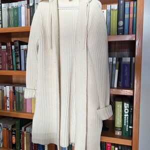 GAP Chunky Knit Cream Ribbed Women's Cardigan